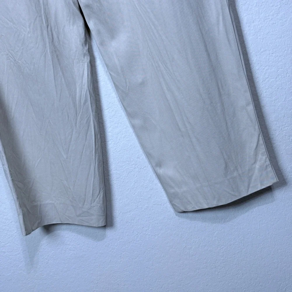 Tommy‎ Bahama Silk Pleated Relaxed Fit Chino Straight Leg Khaki Pants Men 42x32